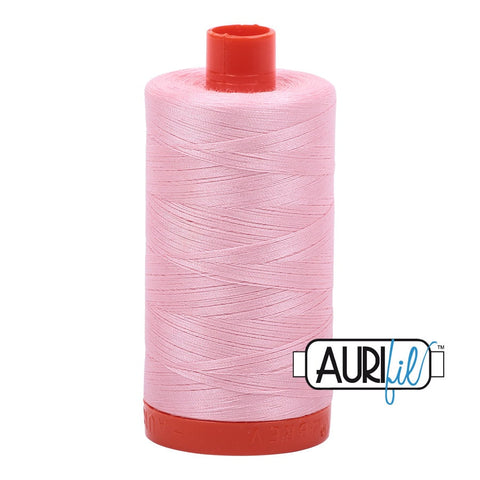 AURIFIL 2423 Baby Pink Bubblegum Rose MAKO 50 Weight Wt 1300m 1422y Spool Quilt Cotton Quilting Thread