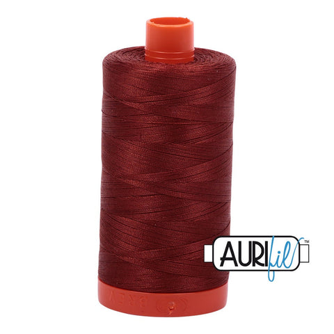 AURIFIL 2355 Rust Copper MAKO 50 Weight Wt 1300m 1422y Spool Quilt Cotton Quilting Thread
