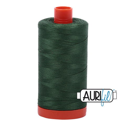AURIFIL 2892 Pine MAKO 50 Weight Wt 1300m 1422y Spool Hunter Dark Green Quilt Cotton Quilting Thread