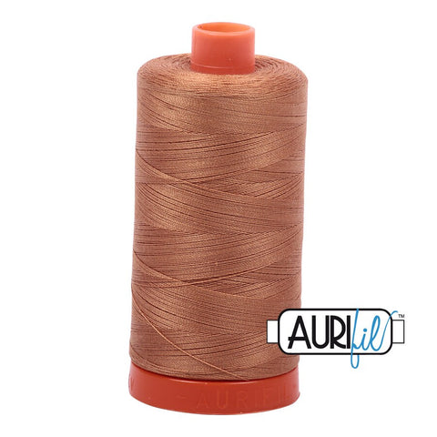 AURIFIL 2335 Light Cinnamon Copper Brown Rust MAKO 50 Weight Wt 1300m 1422y Spool Quilt Cotton Quilting Thread