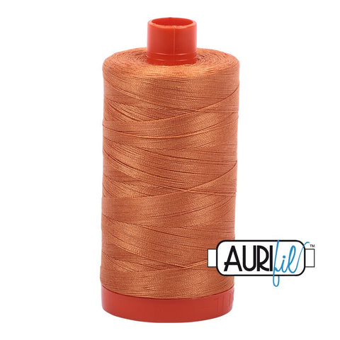 AURIFIL 5009 Medium Orange MAKO 50 Weight Wt 1300m 1422y Spool Quilt Cotton Quilting Thread