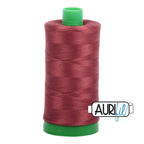 AURIFIL 2345 Raisin Brown MAKO 40 Weight Wt 1000m 1094y Spool Quilt Cotton Quilting Thread
