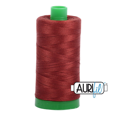 AURIFIL 2355 Rust Orange MAKO 40 Weight Wt 1000m 1094y Spool Quilt Cotton Quilting Thread
