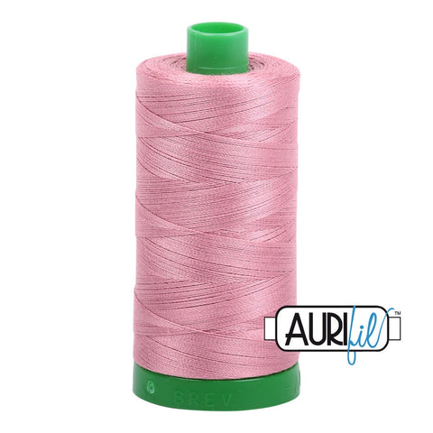 AURIFIL 2445 Victorian Rose Blush Mauve Pink MAKO 40 Weight Wt 1000m 1094y Spool Quilt Cotton Quilting Thread