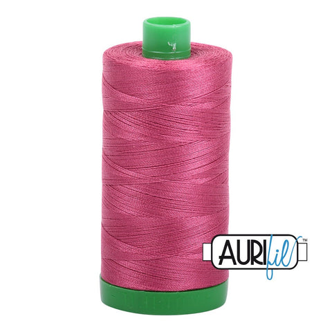 AURIFIL 2455 Medium Carmine Red MAKO 40 Weight Wt 1000m 1094y Spool Quilt Cotton Quilting Thread