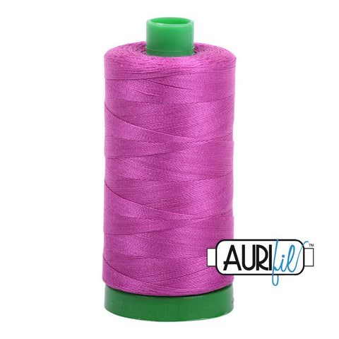 AURIFIL 2535 Magenta Pink MAKO 40 Weight Wt 1000m 1094y Spool Quilt Cotton Quilting Thread