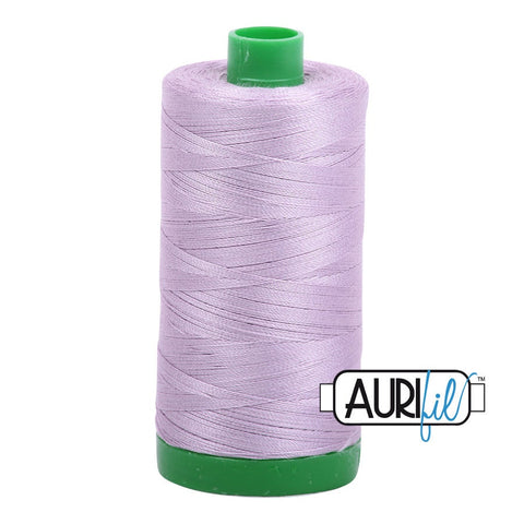 AURIFIL 2562 Lilac Light Purple MAKO 40 Weight Wt 1000m 1094y Spool Quilt Cotton Quilting Thread