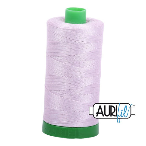 AURIFIL 2564 Pale Lilac Purple MAKO 40 Weight Wt 1000m 1094y Spool Quilt Cotton Quilting Thread