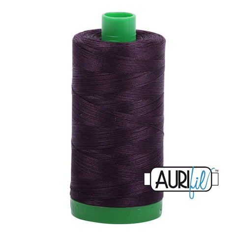 AURIFIL 2570 Aubergine Purple Dark Eggplant MAKO 40 Weight Wt 1000m 1094y Spool Quilt Cotton Quilting Thread