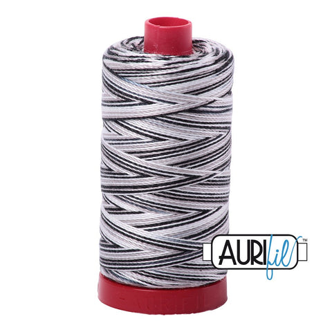 AURIFIL 4652 Licorice Twist Variegated MAKO 12 Weight Wt 350M 356Yd Spool Quilt Cotton Quilting Thread