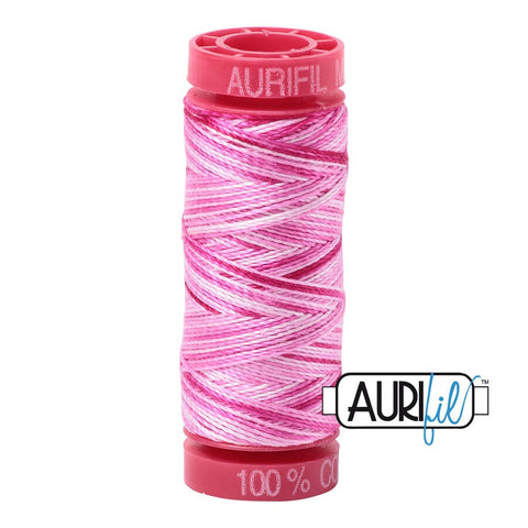 AURIFIL 4660 Pink Taffy Variegated Mako 12 Weight Wt 50M 54 Yards Spool Quilt Cotton Quilting Thread