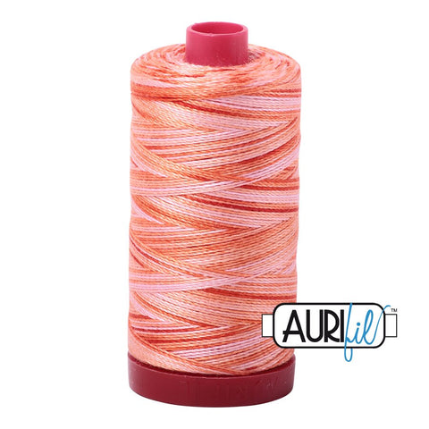 AURIFIL 4659 Mango Mist Variegated MAKO 12 Weight Wt 350M 356Yd Spool Quilt Cotton Quilting Thread