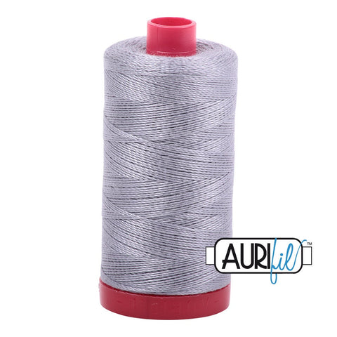 AURIFIL 2605 Grey Medium Gray Graphite MAKO 12 Weight Wt 350M 356Yd Spool Quilt Cotton Quilting Thread