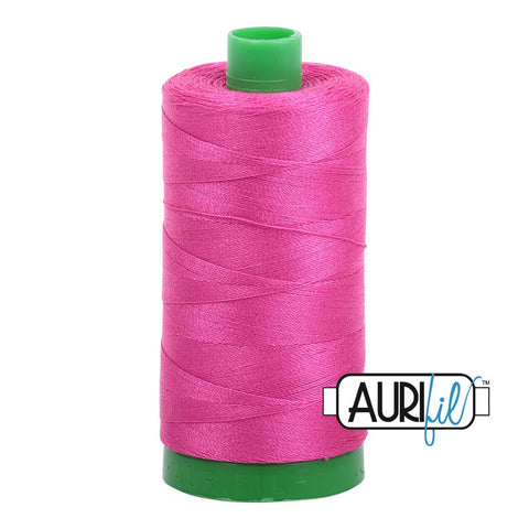 AURIFIL 4020 Fuchsia Hot Pink MAKO 40 Weight Wt 1000m 1094y Spool Quilt Cotton Quilting Thread