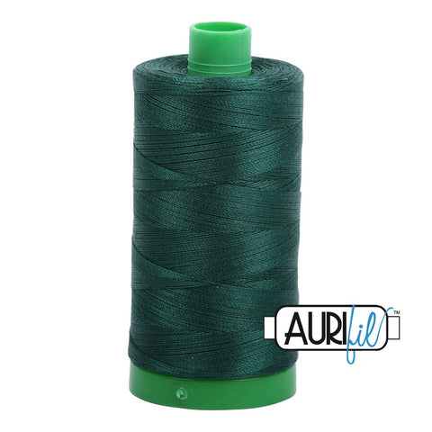 AURIFIL 4026 Forest Green Hunter MAKO 40 Weight Wt 1000m 1094y Spool Quilt Cotton Quilting Thread