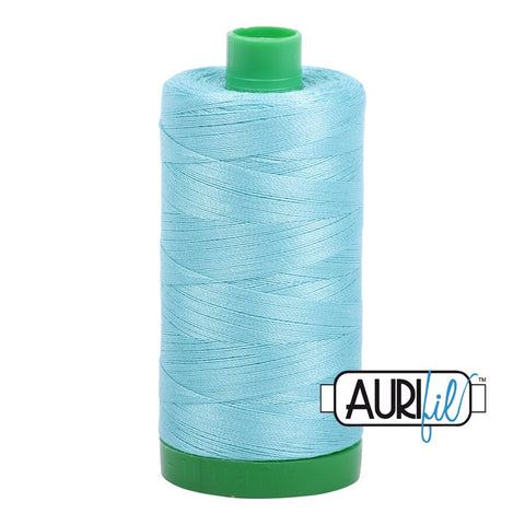 AURIFIL 5006 Light Turquoise MAKO 40 Weight Wt 1000m 1094y Spool Quilt Cotton Quilting Thread