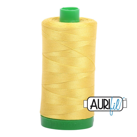 AURIFIL 5015 Gold Yellow MAKO 40 Weight Wt 1000m 1094y Spool Quilt Cotton Quilting Thread