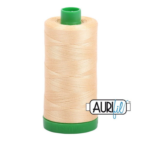AURIFIL 6001 Camel Goldenrod Yellow MAKO 40 Weight Wt 1000m 1094y Spool Quilt Cotton Quilting Thread