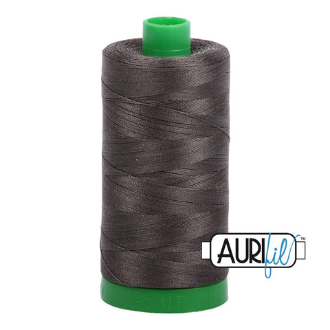 AURIFIL 5013 Asphalt Dark Black Brown Grey Gray MAKO 40 Weight Wt 1000m 1094y Spool Quilt Cotton Quilting Thread