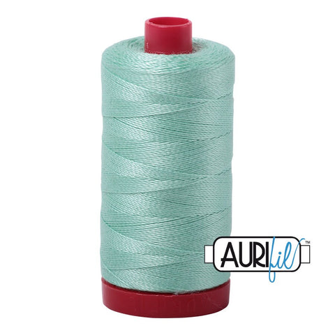 AURIFIL 2835 Medium Mint Green MAKO 12 Weight Wt 350M 356Yd Spool Quilt Cotton Quilting Thread
