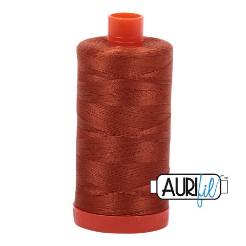 AURIFIL 2390 Cinnamon Toast Brown MAKO 50 Weight Wt 1300m 1422y Spool Quilt Cotton Quilting Thread