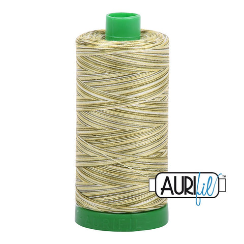 AURIFIL Variegated 4653 Spring Prairie Green MAKO 40 Weight Wt 1000m 1094y Quilt Cotton Quilting Thread