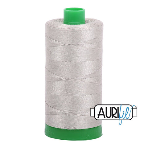AURIFIL 5021 Light Grey Gray MAKO 40 Weight Wt 1000m 1094y Quilt Cotton Quilting Thread