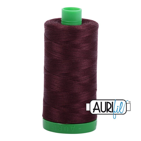 AURIFIL 2468 Dark Wine MAKO 40 Weight Wt 1000m 1094y Spool Quilt Cotton Quilting Thread