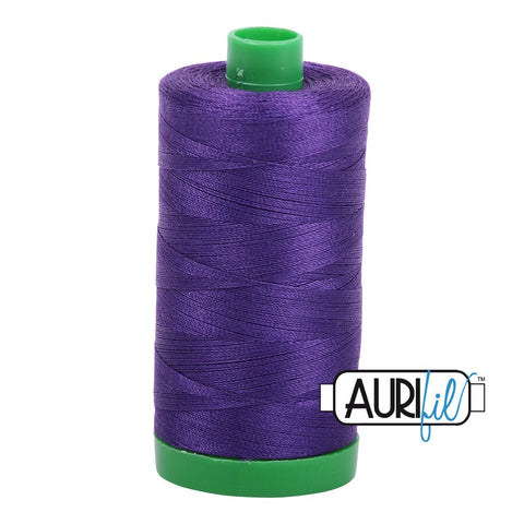 AURIFIL 2582 Dark Violet Purple MAKO 40 Weight Wt 1000m 1094y Spool Quilt Cotton Quilting Thread