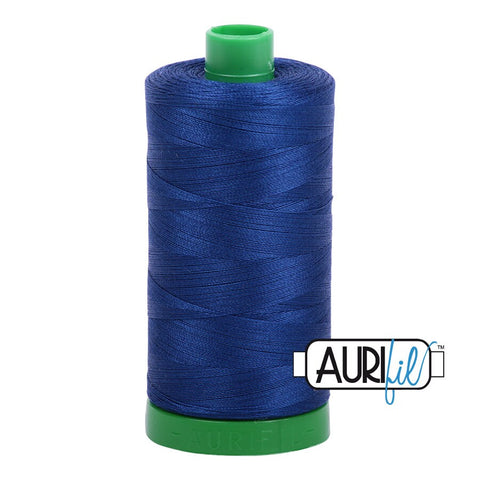 AURIFIL 2780 Dark Delft Blue MAKO 40 Weight Wt 1000m 1094y Spool Quilt Cotton Quilting Thread