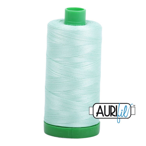 AURIFIL 2830 Mint Light Green Seafoam MAKO 40 Weight Wt 1000m 1094y Spool Quilt Cotton Quilting Thread