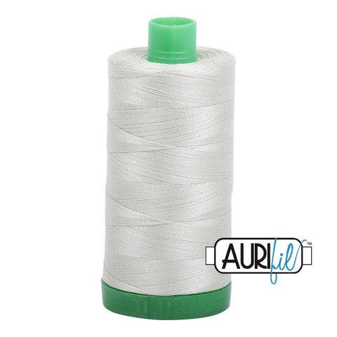 AURIFIL 2843 Light Grey Green MAKO 40 Weight Wt 1000m 1094y Spool Quilt Cotton Quilting Thread