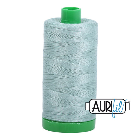 AURIFIL 2845 Light Juniper Blue Green MAKO 40 Weight Wt 1000m 1094y Spool Quilt Cotton Quilting Thread