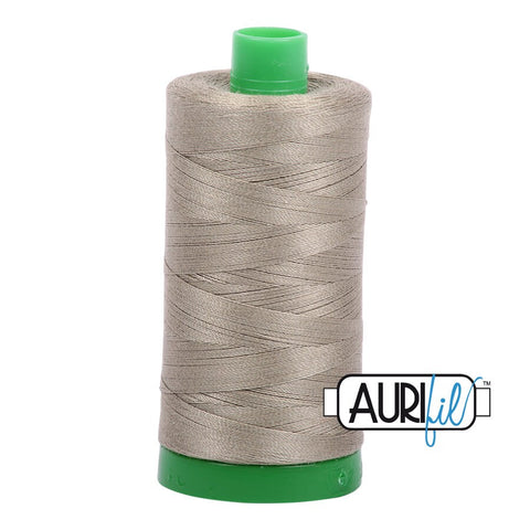 AURIFIL 2900 Light Khaki Green MAKO 40 Weight Wt 1000m 1094y Spool Quilt Cotton Quilting Thread
