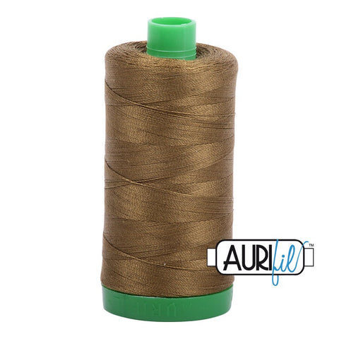 AURIFIL 4173 Dark Olive Green MAKO 40 Weight Wt 1000m 1094y Spool Quilt Cotton Quilting Thread
