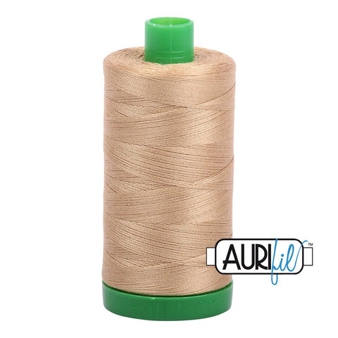 AURIFIL 5010 Blond Beige Blonde MAKO 40 Weight Wt 1000m 1094y Spool Quilt Cotton Quilting Thread