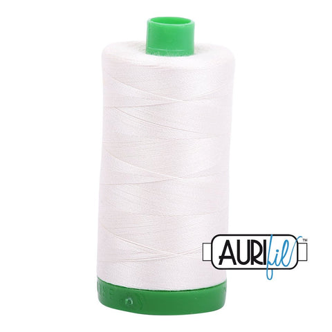 AURIFIL 6722 Sea Biscuit Off White Neutral MAKO 40 Weight Wt 1000m 1094y Spool Quilt Cotton Quilting Thread