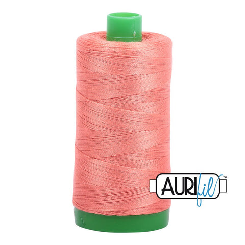 AURIFIL 6729 Tangerine Dream Orange MAKO 40 Weight Wt 1000m 1094y Spool Quilt Cotton Quilting Thread
