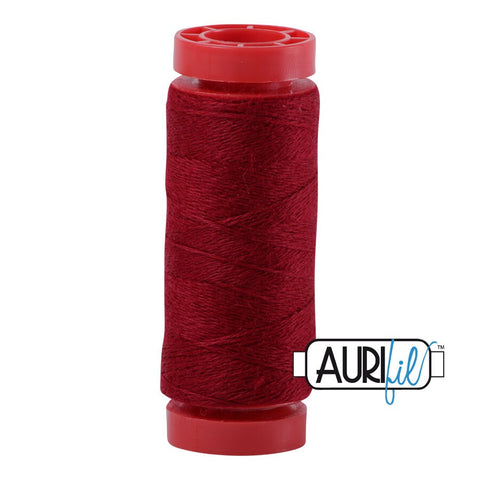 Aurifil LANA WOOL 8403 Dark Raspberry Red 12 Weight Wt 50 Meters 54 Yards Spool Quilt Wool Quilting Thread