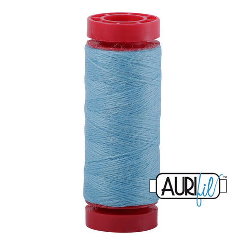 Aurifil LANA WOOL 8805 Light Turquoise Blue 12 Weight Wt 50 Meters 54 Yards Spool Quilt Wool Quilting Thread