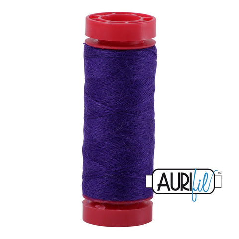 Aurifil LANA WOOL 8545 Blue Violet Purple 12 Weight Wt 50 Meters 54 Yards Spool Quilt Wool Quilting Thread