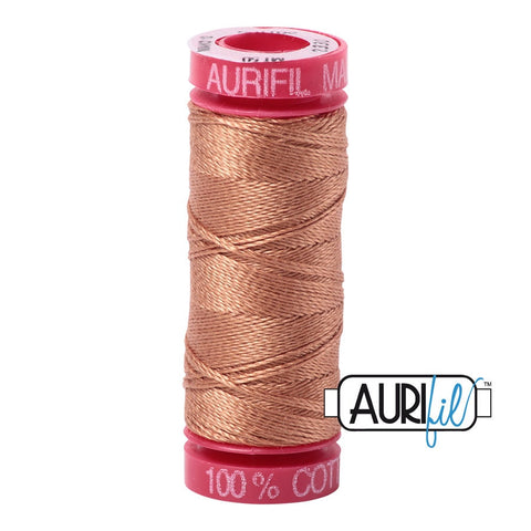 AURIFIL 2330 Light Chestnut Auburn Brown MAKO 12 Weight Wt 54 Yards Spool Quilt Cotton Quilting Thread
