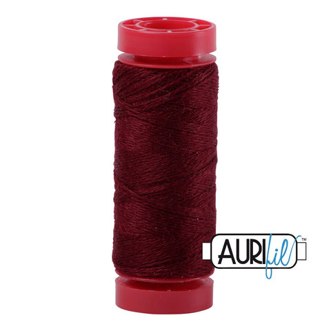 Aurifil LANA WOOL 8460 Wine Red 12 Weight Wt 50 Meters 54 Yards Spool Quilt Wool Quilting Thread
