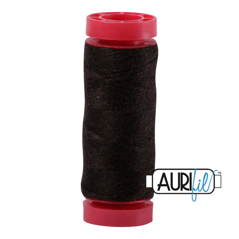 Aurifil LANA WOOL 8380 Sable Dark Brown 12 Weight Wt 50 Meters 54 Yards Spool Quilt Wool Quilting Thread