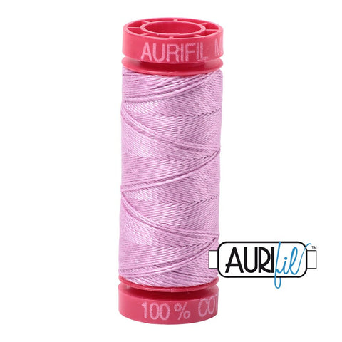 AURIFIL 2515 Light Orchid Pink Purple Lilac MAKO 12 Weight Wt 54 Yards Spool Quilt Cotton Quilting Thread