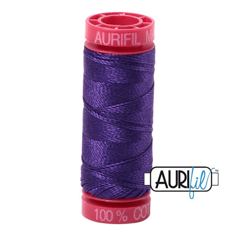 AURIFIL 2582 Dark Violet Purple MAKO 12 Weight Wt 54 Yards Spool Quilt Cotton Quilting Thread