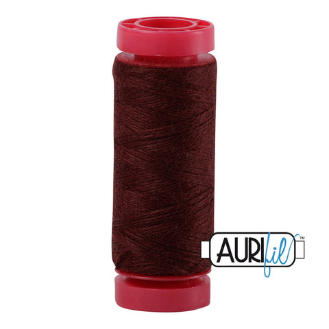 Aurifil LANA WOOL 8335 Paprika Dark Red 12 Weight Wt 50 Meters 54 Yards Spool Quilt Wool Quilting Thread