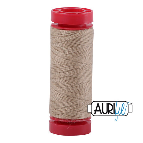 Aurifil LANA WOOL 8343 Flax Beige 12 Weight Wt 50 Meters 54 Yards Spool Quilt Wool Quilting Thread