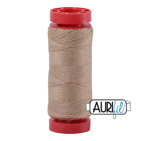 Aurifil LANA WOOL 8341 Dark Sand Tan 12 Weight Wt 50 Meters 54 Yards Spool Quilt Wool Quilting Thread