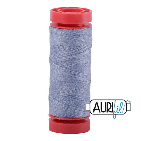 Aurifil LANA WOOL 8757 Light Blue Grey Melange 12 Weight Wt 50 Meters 54 Yards Spool Quilt Wool Quilting Thread